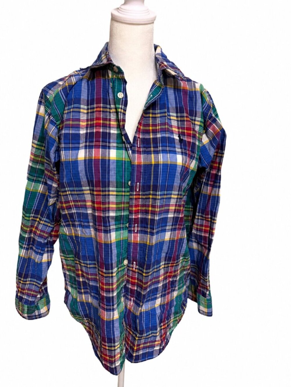 Ralph Lauren Multicolor Plaid Button-Down Shirt Size Large